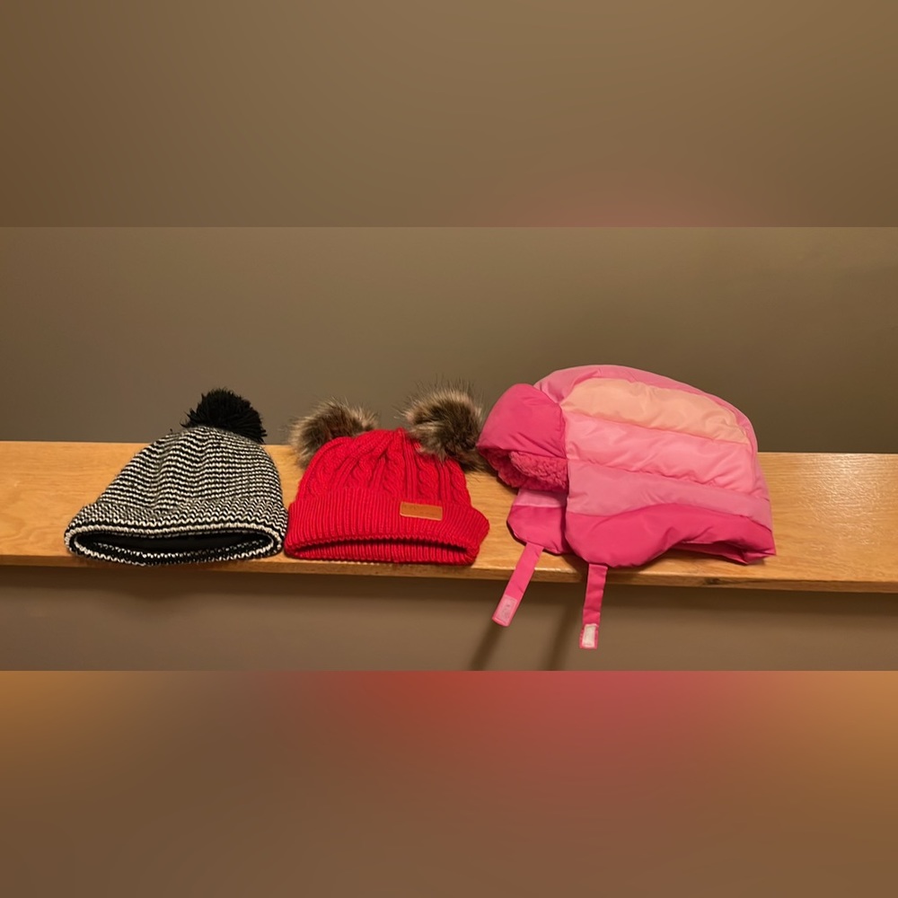 Group of three toddler hats. Great used condition, perfect for winter.
